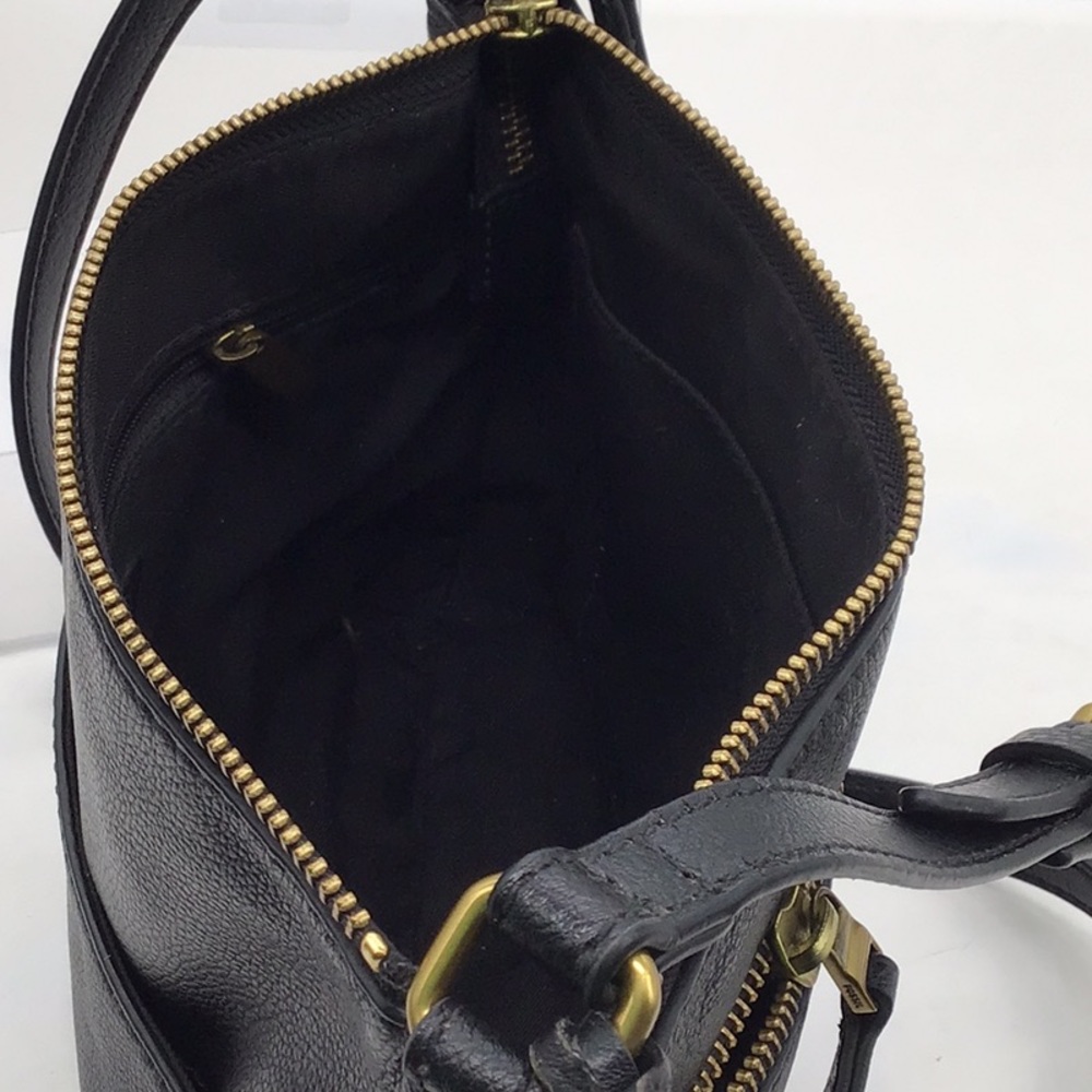 Fossil Black Pebble Leather Shoulder Bag - Picture 11 of 12